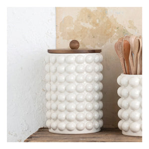 White Bubble Canister, Tall