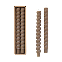 Load image into Gallery viewer, Spiral Taper Candle in Olive