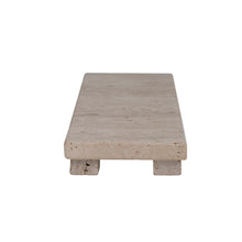 Load image into Gallery viewer, Travertine Footed Tray