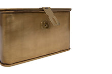Load image into Gallery viewer, Square Decorative Metal Boxes, Brass Finish, Set of 3