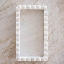 Load image into Gallery viewer, White Marble Scalloped Tray
