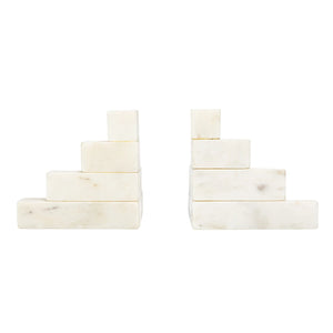 Marble Stairstep Bookends
