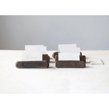 Load image into Gallery viewer, Reclaimed Wood Place Card Holder, Set of 6
