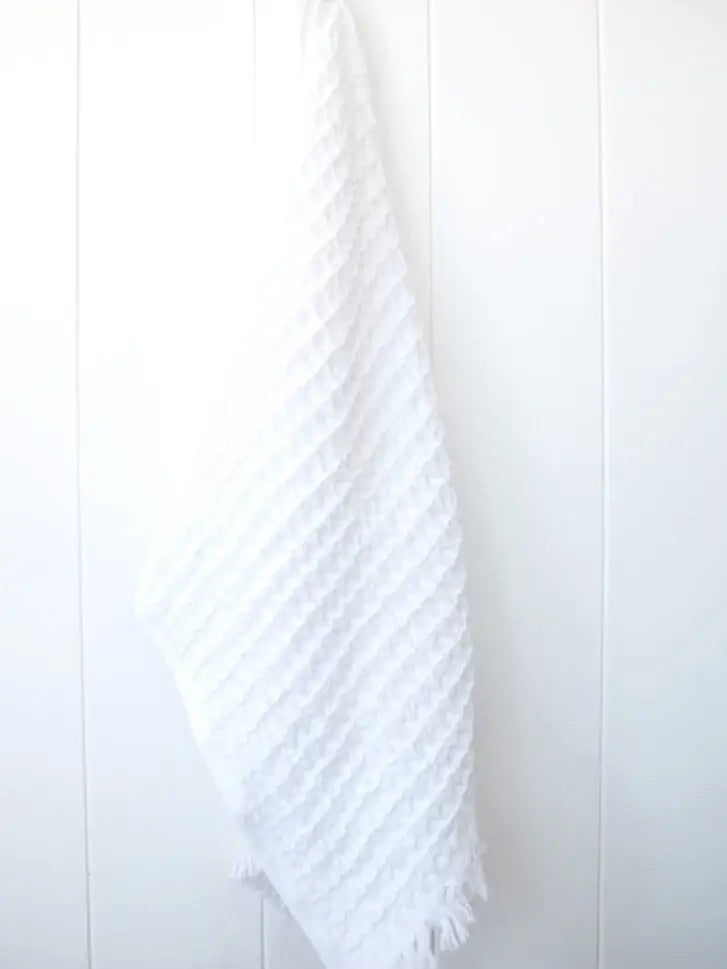 Allori Waffle Towel in White