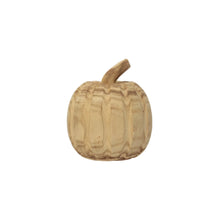 Load image into Gallery viewer, Hand-Carved Paulownia Wood Pumpkin
