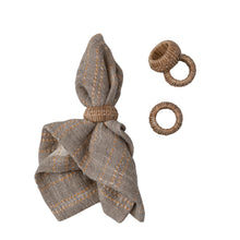 Load image into Gallery viewer, Hand-Woven Rattan Napkin Rings, Set of 4
