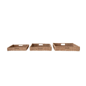 Hand-Woven Bankuan Trays, Set of 3