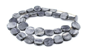 Dark Grey Bone Beads (Circular)