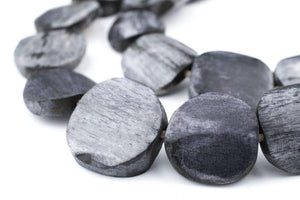 Dark Grey Bone Beads (Circular)