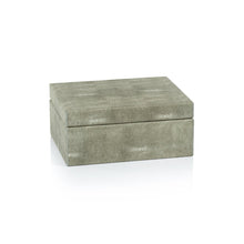 Load image into Gallery viewer, Shagreen Leather Box with Suede Interior - Small
