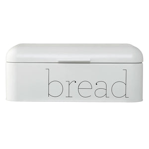 White Metal Bread Container