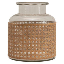 Load image into Gallery viewer, Cane Wrapped Glass Vase - Medium
