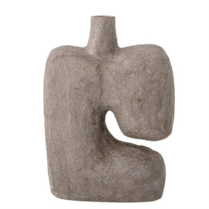 Abstract Distressed Grey Wash Vase