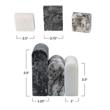 Load image into Gallery viewer, Granite &amp; Marble Objects, Black &amp; White, Set of 3
