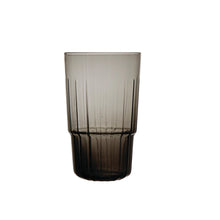 Load image into Gallery viewer, 20 oz. Fluted Black Drinking Glass
