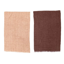 Load image into Gallery viewer, Stonewashed Linen Towels with Fringe - Set of 2

