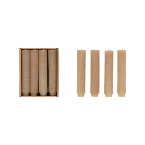 Pleated Taper Candles, Unscented