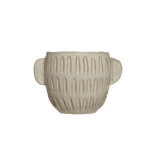 Load image into Gallery viewer, White, Reactive Glaze Stoneware Planter
