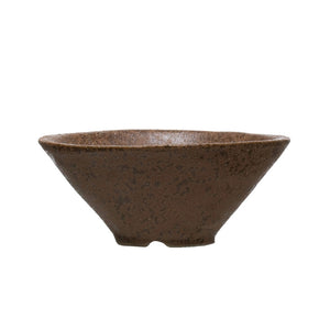 Matte Brown Stoneware Bowl