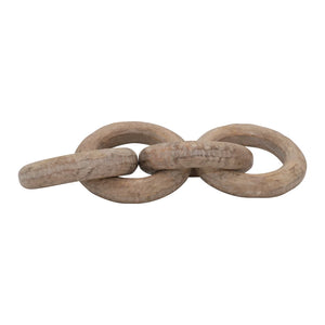 Mango Wood Chain Link, 4 Rings