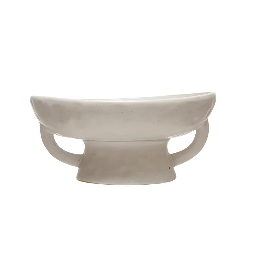 Organic Stone Footed Pedestal Bowl
