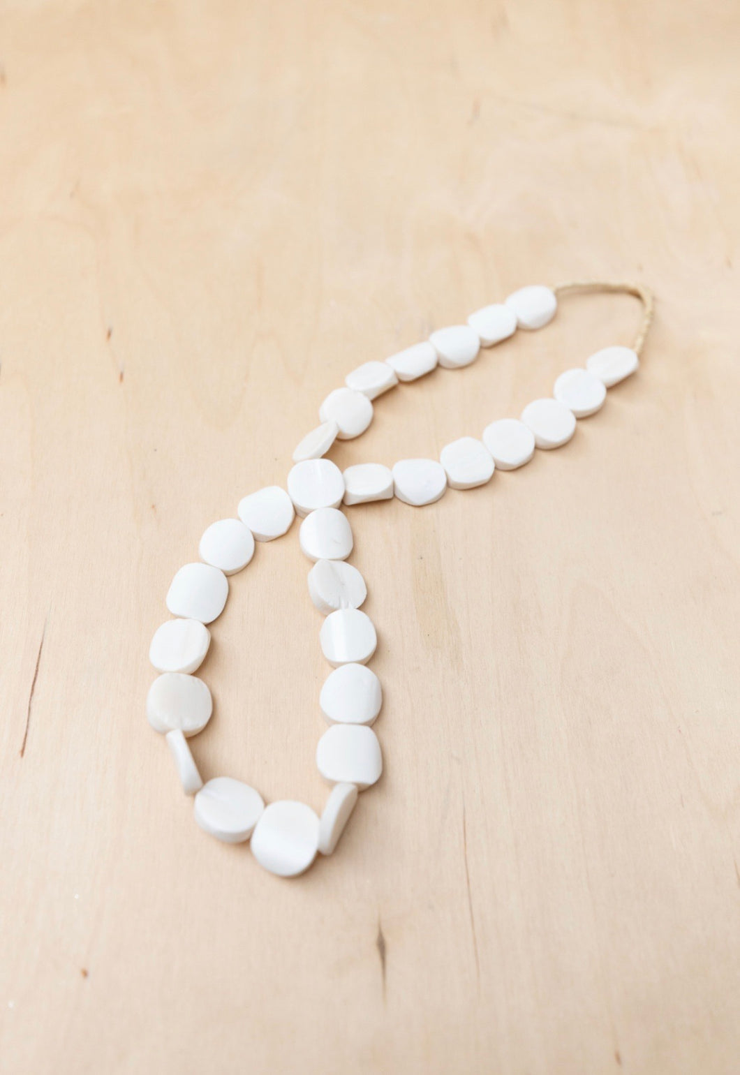 White Bone Beads (Circular)