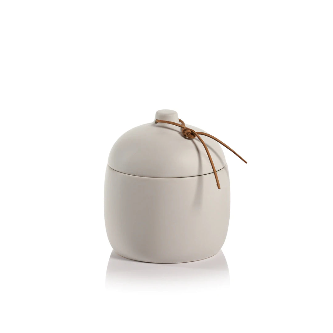 Large Ceramic White Canister